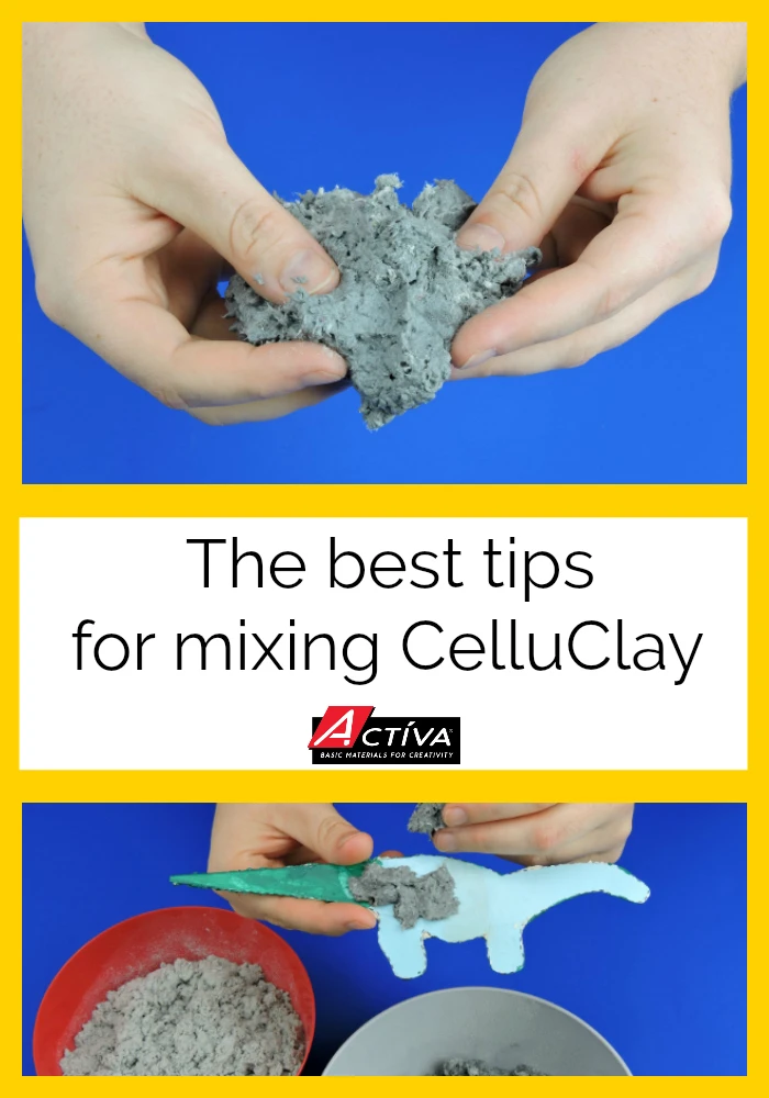 CelluClay instant paper mache is an incredible product, but it's even better when you have these tips and tricks for mixing CelluClay properly!  Find out all of our secrets in this post!  #CelluClay #papermache #paperclay